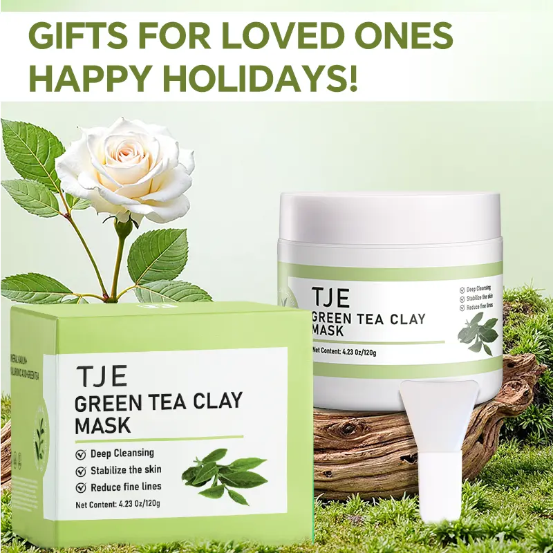 TJE Green Tea Cleansing Clay Mask, Deep Cleansing & Revitalizing Complexion, Effectively improves oily skin, dirt and blackheads. Formulated with natural cleansing ingredients, alcohol-free & gentle on sensitive skin