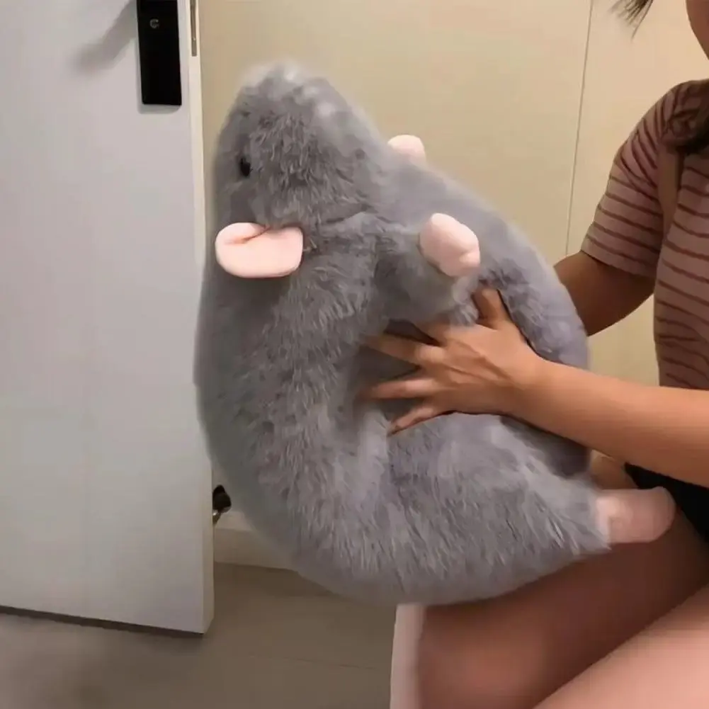 Cute 30cm Mouse Doll Cartoon Plush Flower Branch Rat Doll Soft Oversized Animal Figure Gift Birthday Stuffed&Plush Animal