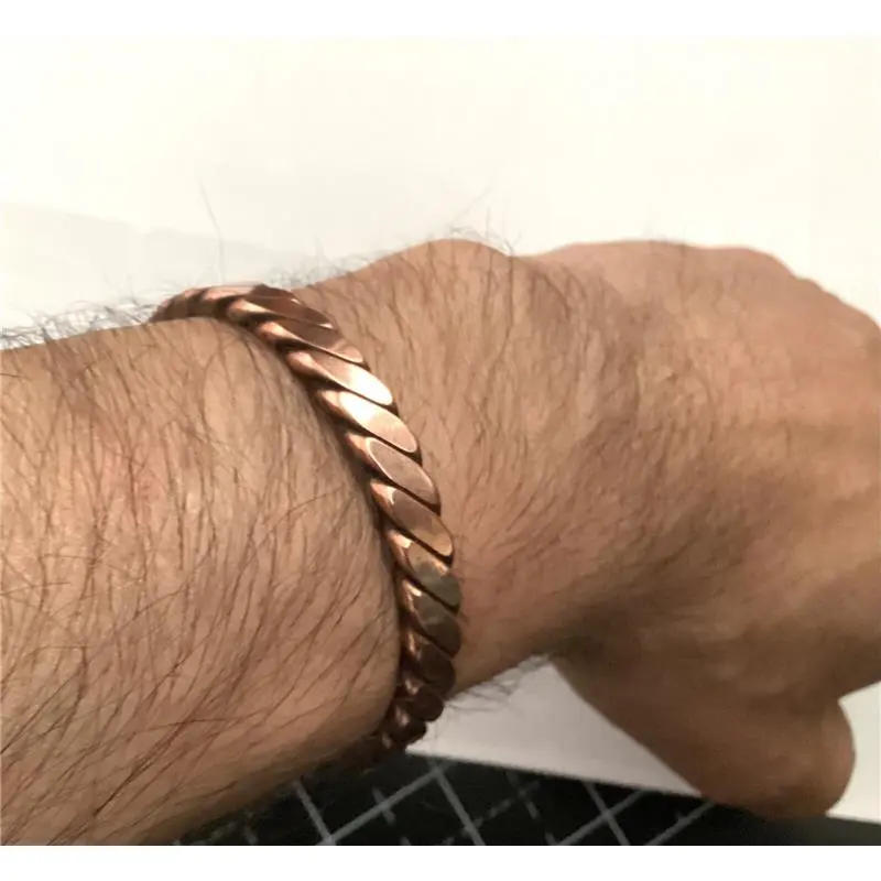 100% Copper Bracelet. Handmade Braided Medicine Bracelet Arthiritis Pain Therapy