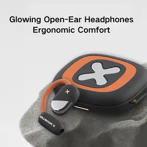 DMOOSTER Open-Ear Headphones Bluetooth 6.0 Earbuds with Smart APP Control & Bass Boost for Running Gym Travel Halloween Gift for Men Women