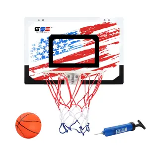 Over-The-Door Pro Basketball Hoop Set with Basketball & Pump (USA Flag)