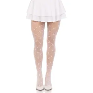 Leg Avenue Love Struck Heart Net Tights