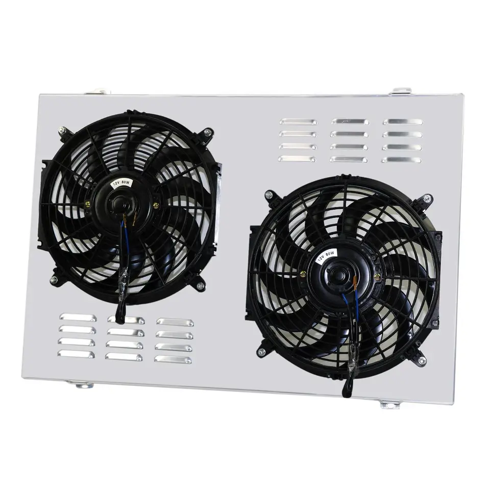 Aluminum Radiator Shroud&Fan For 1968-1987 Chevy Chevelle El Camino Impala /GM