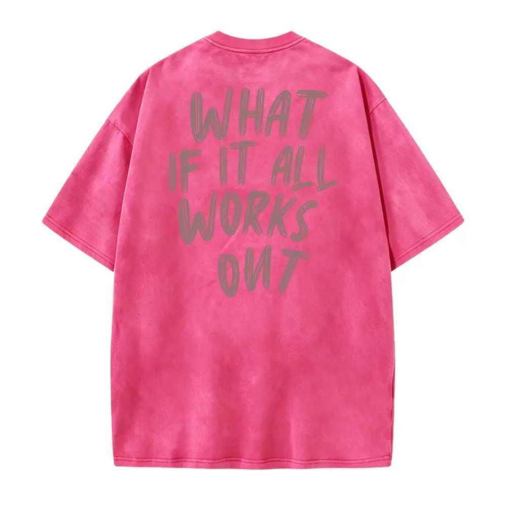 Washed T-shirt-Red