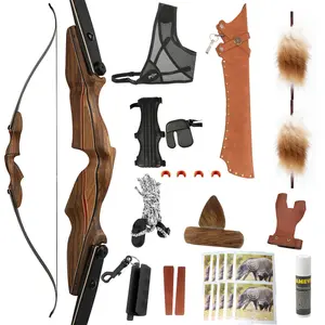 1 set of recurve bow suit 50/60 pound split bow detachable shooting archery leisure training competition etc. to improve archery accuracy indoor and outdoor universal