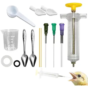 Feeding Syringe Set Small Pet Parrot Hand Feeding Tubes Kit Measuring Tools for Baby Birds Small Pets