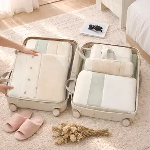 Compression Packing Cubes Set Travel Luggage Organizer with Double Zipper System Lightweight Durable Mesh for Suitcases Carry-ons and Backpacks Save 60% Space