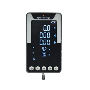 1000N/100Kg/220lb Digital Force Gauge, Large-Screen Push-Pull Meter with Data Output Function, 0.5% Accuracy