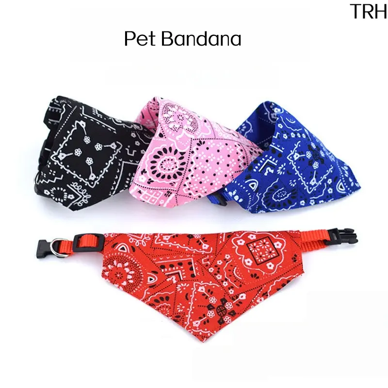 Adjustable Paisley Pet Bandana Collar, Printed Triangle Dog Cat Scarf, Reusable Soft Pet Drool Bib, Multicolor Western Style Neck Kerchief For Small Medium Large Pets Daily Party
