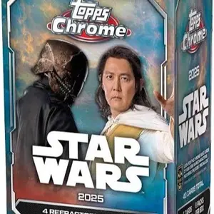 Topps Chrome Star Wars Blaster 2025 Edition 4 Refractor Cards Total Collectible Trading Card Pack
