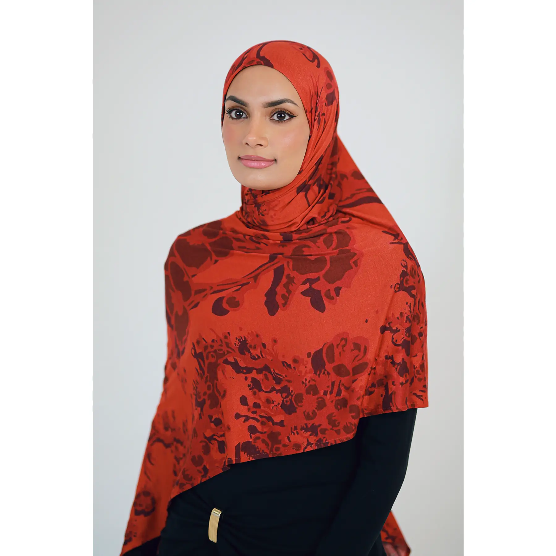 Retro Rose Jersey Hijab Print