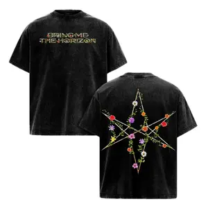 Bring Me The Horizon Vintage Acid Washed Oversized Graphic Tee Streetwear Unisex Shirt BMC Hot Crush Shirt Oversizedlook there