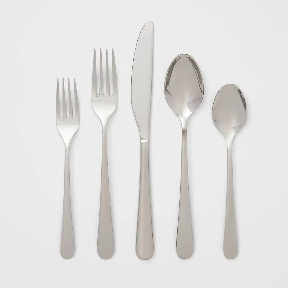20pc Harrington Flatware Set Silver - Threshold
