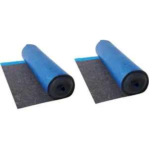 VEVOR Floor Underlayment 100 sq. ft/Roll, 3 mm Thick Laminate Flooring Padding with Attached Vapor Barrier, Heavy Duty Fiber+ PE Film, Soundproofing Noise Reduction, Ideal for Vinyl WoodVEVOR Super Brand Day