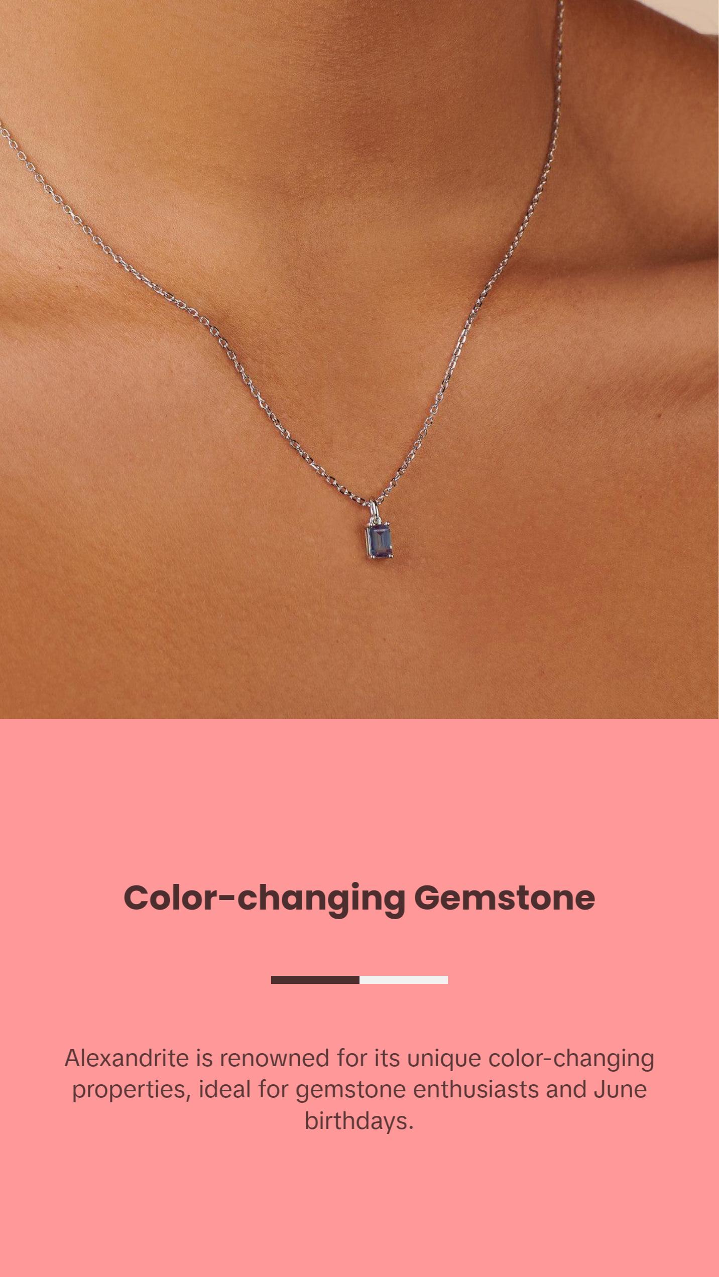 Alexandrite Silver Charm