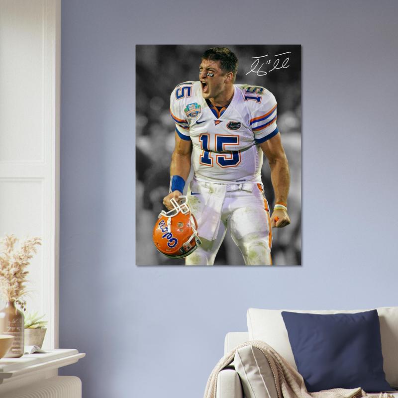 Tim Tebow Florida Gators Poster, Heisman Winner Wall Art