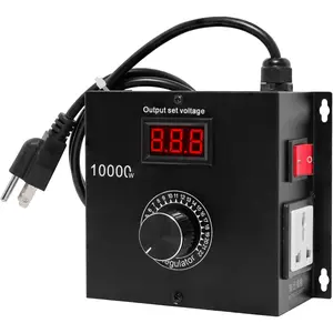 10000W SCR AC Variable Speed Controller, Fan and Motor Speed 120V-220V AC, 22A, for Tools, Kettles or Stoves