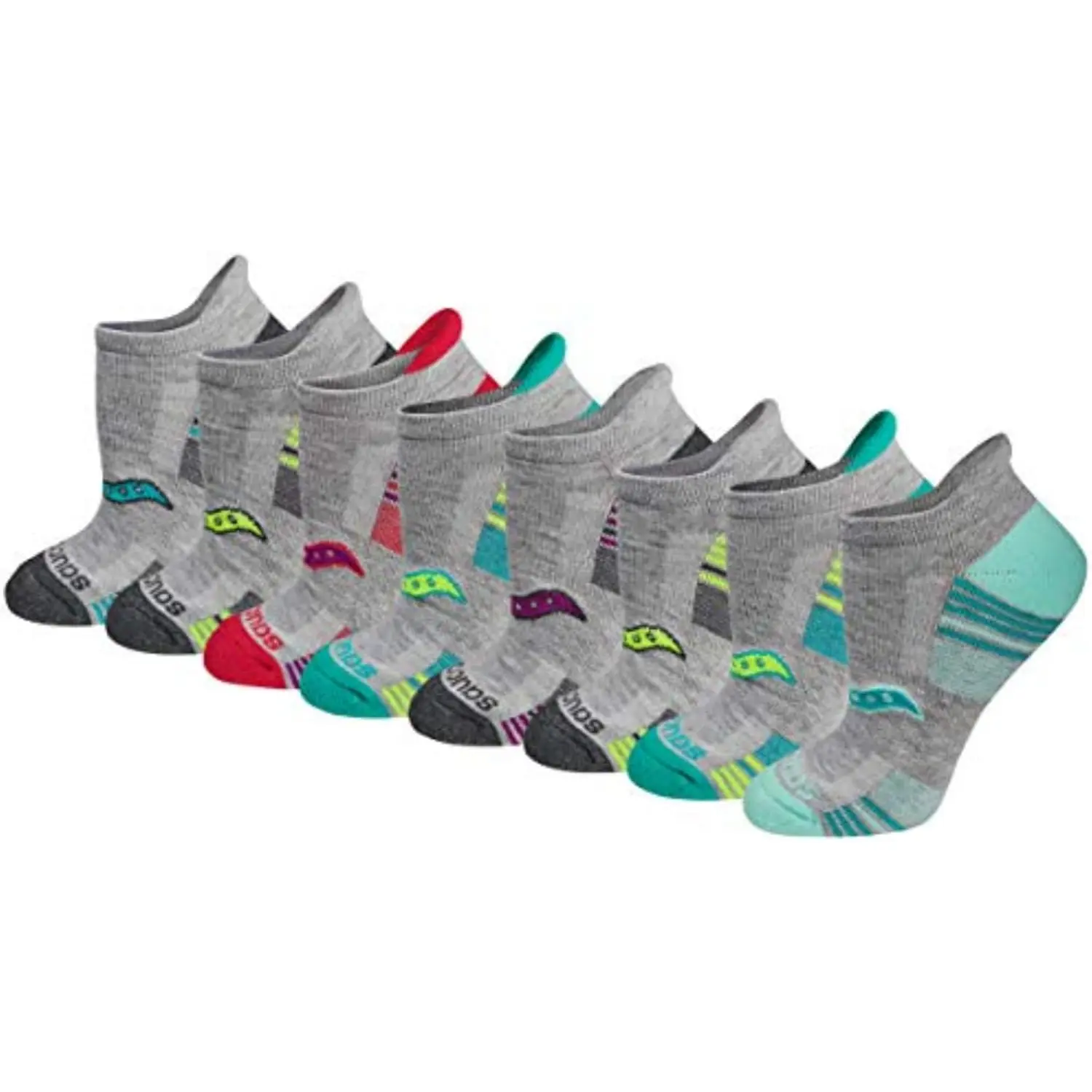 Saucony Women'S Rundry Performance Heel Tab Athletic Socks, Available in S-L (8, 16, 24 Pairs) Saucony