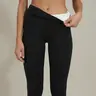 Women's High Waist Fleece Lined Knit Leggings, Thickened Tight-Fit Thermal Pants for Fall & Winter, Casual Warm Bottoms, Minimalist Bottoms, Clothing
