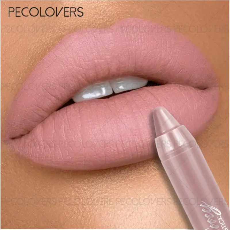 1pc Retractable Matte Lip Liner - Reddish Brown High-Pigment, Waterproof Sweat-Proof Longwear, No-Sharpen Twist-Up Design, Smooth Glide for Precise Contour, Perfect for Daily Makeup & Travel Touch-Up - Lip Definer Pen