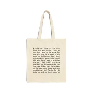 Actually No That's Not The Truth Ellen Cotton Canvas Tote Bag