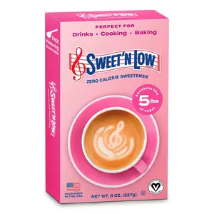 Sweet'N Low Zero Calorie Bulk Sweetener, 8 oz. Box, Granulated Sugar Substitute for Baking, Coffee, Tea and More, Kosher & Gluten Free, Low Glycemic Index