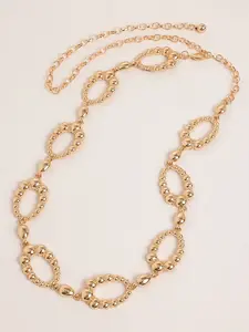 Metal Irregular Round Ring Waist Chain, Luxurious High-End Belt Decoration for Dresses, Elegant Waist Accessory for Women