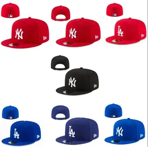 Limited 2026 MLB 9FIFTY Snapback & 59FIFTY Fitted Hats - NY Yankees & LA Dodgers Flat Bill Caps (Red, Black, Royal Blue)