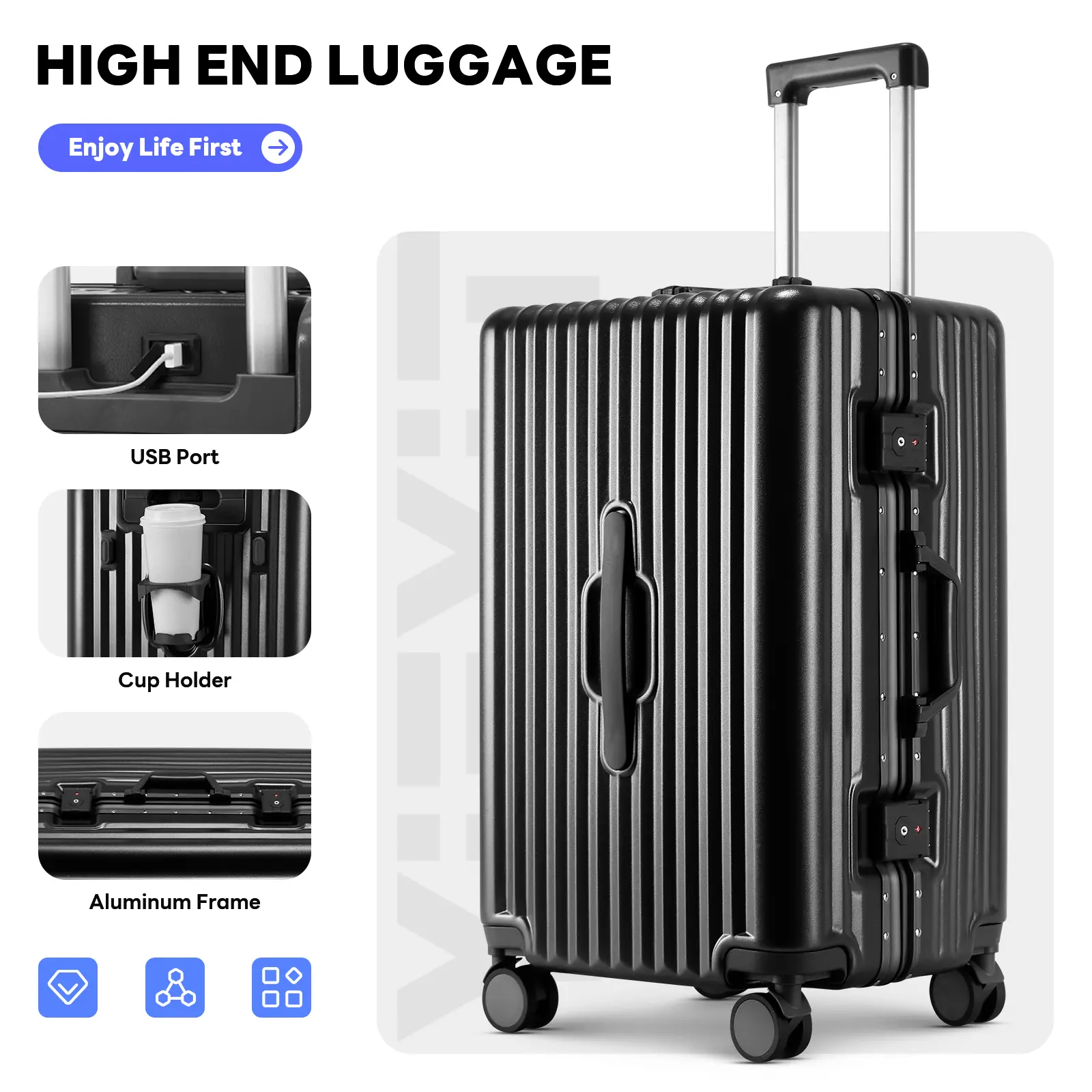 【貴重】カクリカ / T-Rify.D TIYFIY Luggage Set 1-Piece/2-Piece/3-Piece with TSA-Approved Locks