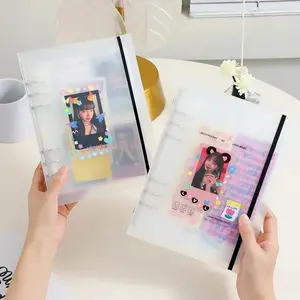 A5 Photocard Binder Cover Kpop Photo Album Simple Card Binder Collect Book Loose-leaf Photocard Album Kpop Card Binder