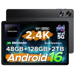 P11 Pro 11" Tablet, Android 16, 48GB RAM + 128GB, 2.4K 90Hz Display, 8800mAh Battery, Octa-Core, Dual Speakers, WiFi 5, AI