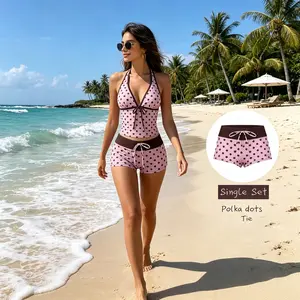 2026 New  Summer Bikini Set: Slimming, Vacation Swimwear Set,Halter Neck, Tummy-Covering, Slimming, Vacation Swimwear Set,