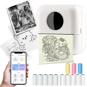 Mini Portable HD Wireless Thermal Label Printer, Student Mistake Organizer No Ink Instant Stick Printer, Pocket Study Office Memo Sticker Maker, Durable Thermal Printing Multifunctional Tool
