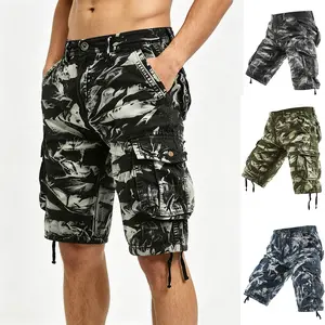 Men's 100% Cotton Cargo Shorts Vintage Washed Tie-Dye Casual Streetwear Flap Pockets with Large Capacity Storage, Summer Daily Wear Outdoor Activities Travel Vacation Hiking Urban Fashion