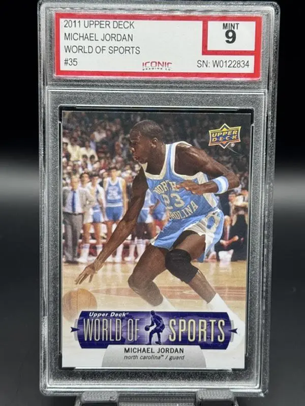2011 Upper Deck Michael Jordan World of Sports NBA Basketball Card #35 Graded Mint 9