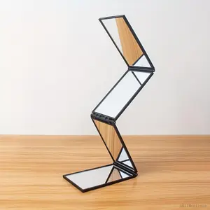1pc Portable Folding Mirror - 360 °     Four-Sided Handheld, Suitable for Haircutting, Travel & Multi-Functional Use – Compact Lightweight Design,Christmas party giftsAB11Monlisse