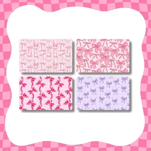 Pink Bows Card Skins- Durable Vinyl Sticker- Water-Resistant & Versatile for Various Card Sizes