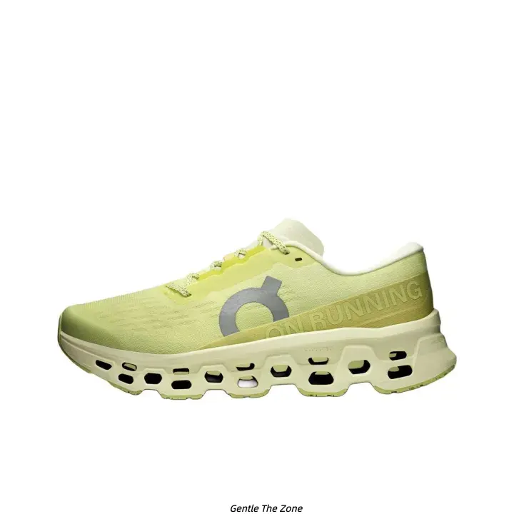 Light Lemon Yellow Ultra Thin Engineered Mesh Low Top Running Sneakers for Men Women, Hollow Segmented Wave Cushion Midsole Anti-Slip Road Training Breathable Lightweight Athletic Walking Shoes