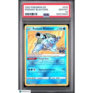 2022 Pokemon Go Radiant Blastoise #018 PSA 10 GEM MINT