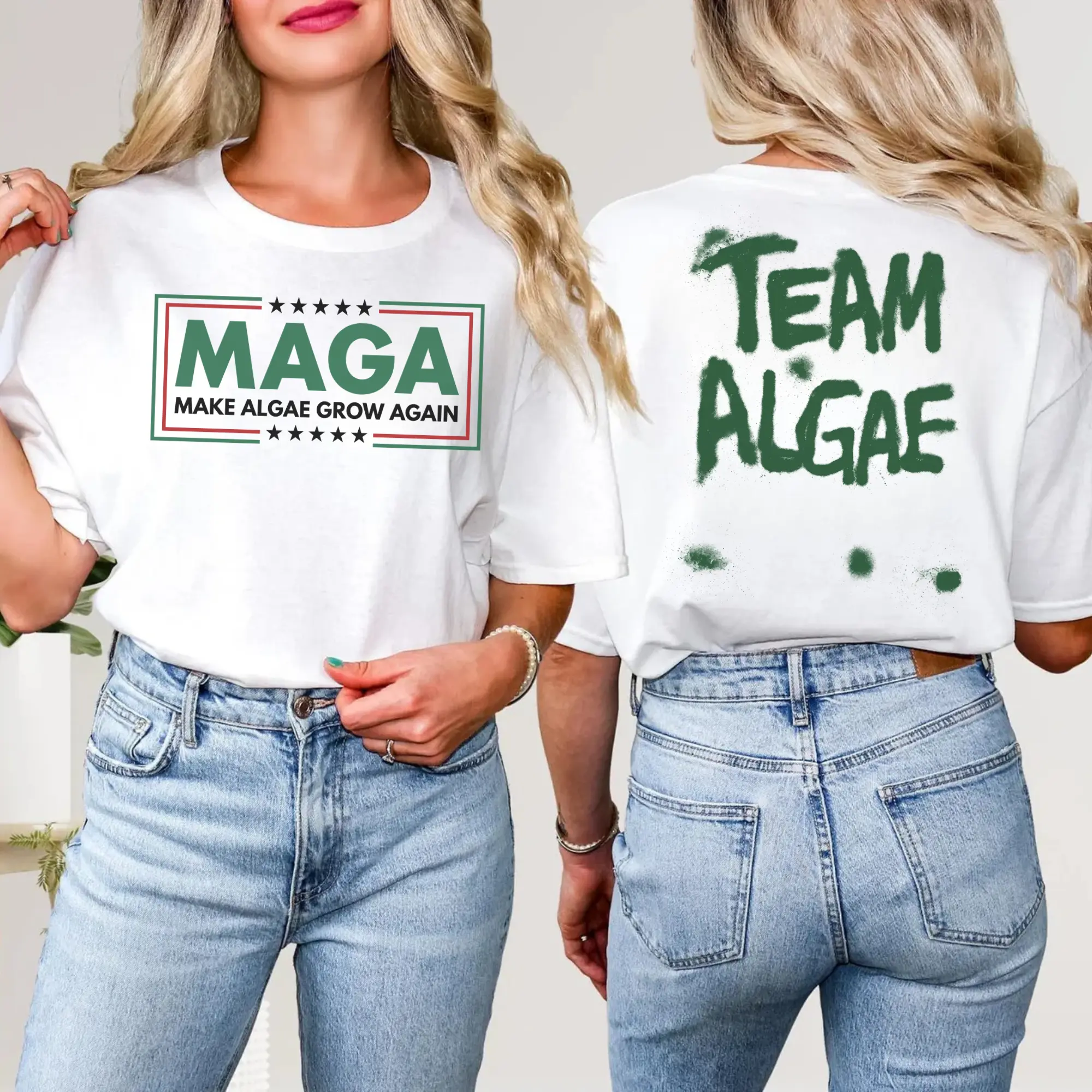 Make Algae Great Again , New Green Deal Parody Tee, Environmental Humor Graphic, Nature New Green Deal Parody Nature Lover Birthday Holiday Gift Shirt,Eco Aesthetic,Sustainable Streetwear Eco Matching OOTD