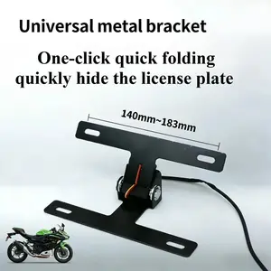 License Plate Premium Adjustable License Plate Button Switch Effortless Contro License Plate Bracket Frame For  kawasaki Z1000
