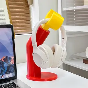 Cartoon Earphone Stand Creative High Aesthetic Computer Desk Organizer Decor Gift Ornament Toy, Stylish Desktop Accessory