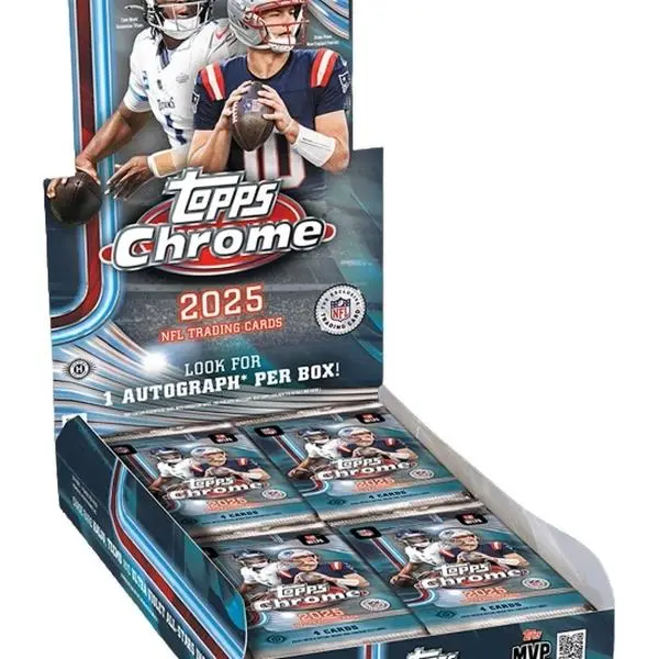 2025 Topps Chrome Football Hobby Box Trading Cards