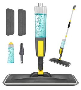 Mops for Floor Cleaning, Spray Mop with 400ml Refillable Bottle and 2 Replacement Pads Dry Wet Floor Mop for Household or Commercial Use Dust Mop for Hardwood Laminate Tile Ceramic