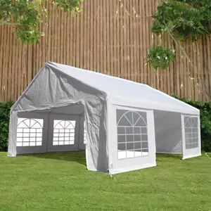 20x20 Feet Outdoor Garden Tent, Car Tent, Party Tent, Event Tent, Heavy Duty Tent, Party Tent Heavy Duty Marquee Canopy Outdoor Wedding Tent Carport Events Shelter Tent for Parties BBQ with Storgae Carry Bags