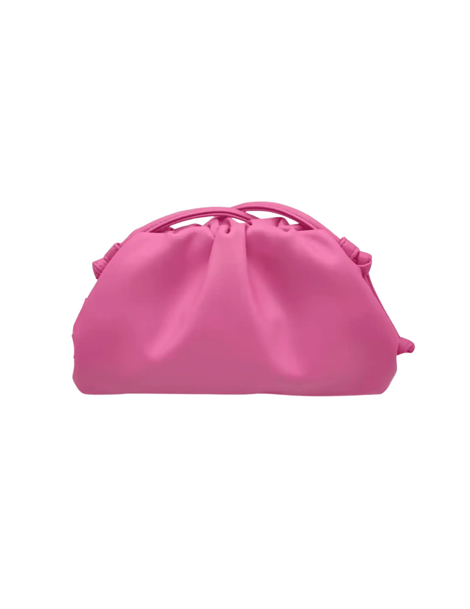 Steven Dann Small Leather Pouch Clutch in Hot Pink