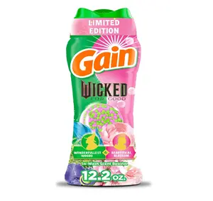 Gain In-Wash Laundry Scent Booster "Wicked: For Good" Limited Edition, Wonderfullest Woods & Beautifical Blossom, 12.2 oz