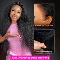 13x6 Drawstring Deep Wave Wigs 