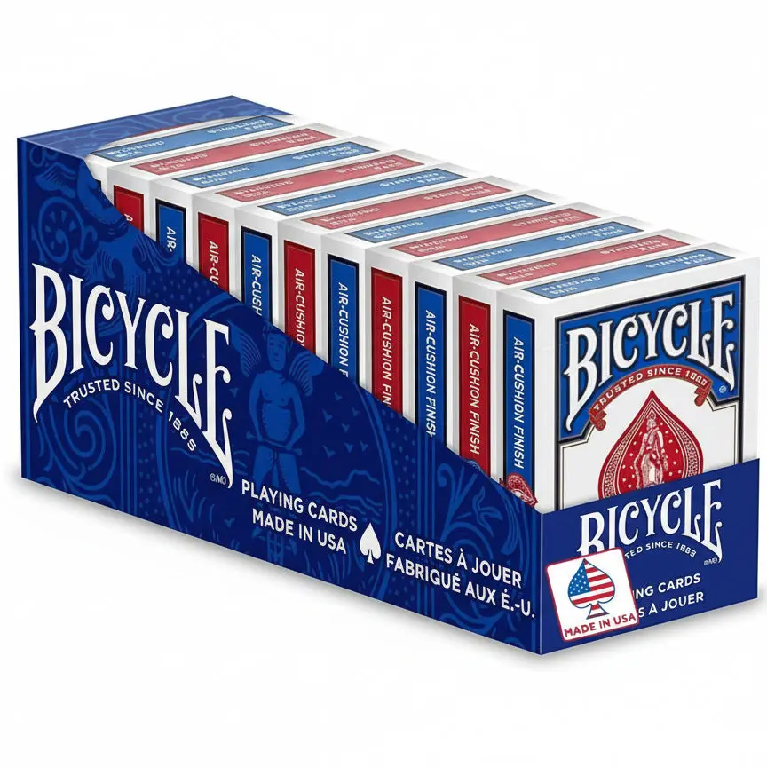 Bicycle Playing Cards – Brick (12 Decks, Red & Blue), Durable, Party Cards Game, Game Cards, Classic
