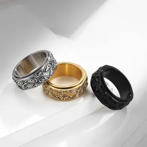 Devil's Eye Ring, Rotatable Decompression Index Finger Ring Fashion Accessories Daily Match